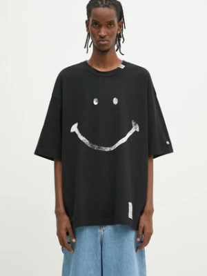 Maison MIHARA YASUHIRO t-shirt bawełniany Smily Face Printed Tee męski kolor czarny z nadrukiem J14TS782