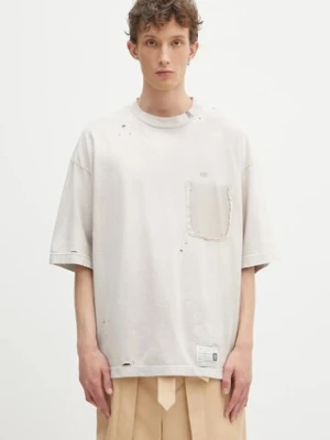 Maison MIHARA YASUHIRO t-shirt bawełniany Sun Faded Tee męski kolor beżowy gładki A14TS611