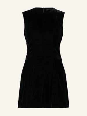 Maje Aksamitna Sukienka Z Wycięciami I Kamieniami Ozdobnymi schwarz