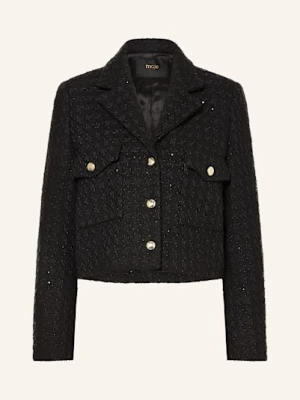 Maje Blezer Z Bouclé Z Cekinami schwarz