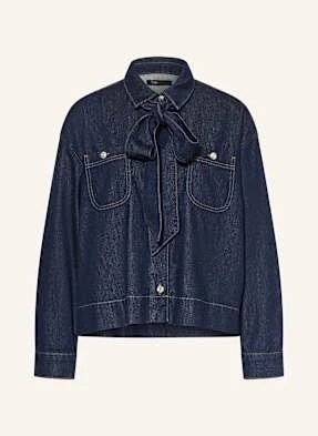 Maje Bluzka Jeansowa Ze Zdejmowaną Kokardą blau