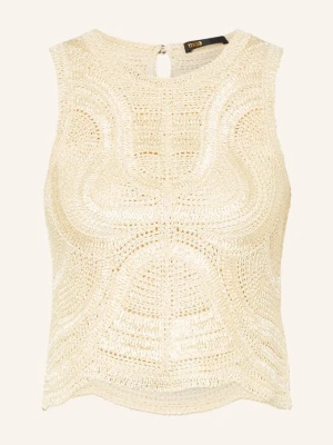 Maje Bluzka Z Dzianiny beige