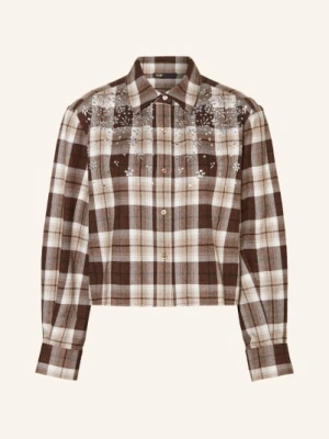 Maje Bluzka Z Kamieniami Ozdobnymi braun