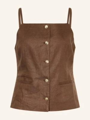 Maje Bluzka Z Lnu braun