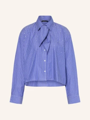 Maje Bluzka Z Odpinanym Kołnierzykiem I Kamieniami Ozdobnymi blau