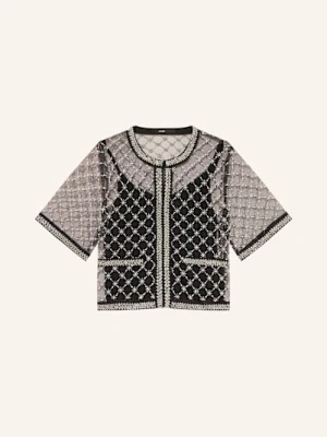 Maje Bluzka Z Ozdobnymi Kamykami schwarz