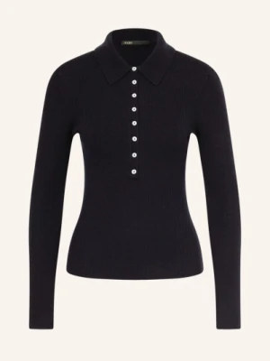 Maje Dzianinowa Koszulka Polo blau