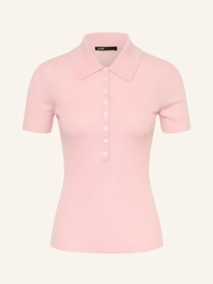 Maje Dzianinowa Koszulka Polo rosa