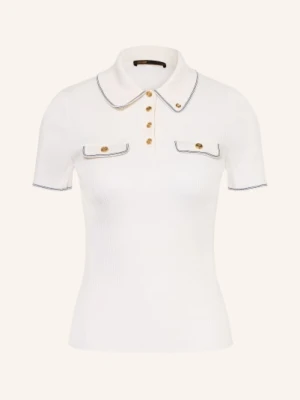 Maje Dzianinowa Koszulka Polo weiss