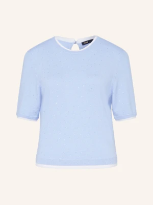 Maje Dzianinowa Koszulka Z Ozdobnymi Kamykami blau