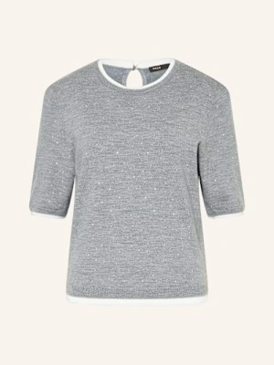 Maje Dzianinowa Koszulka Z Ozdobnymi Kamykami grau