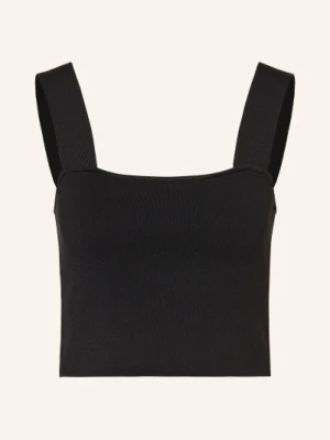 Maje Dzianinowy Top schwarz