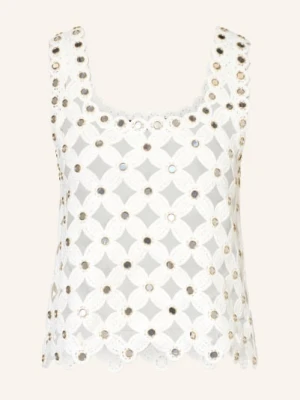 Maje Dzianinowy Top Z Nitami weiss