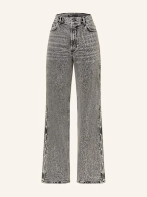 Maje Jeansy Wide Leg Z Ozdobnymi Koralikami grau