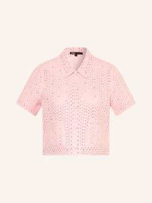 Maje Kardigan Z Kamieniami Ozdobnymi pink