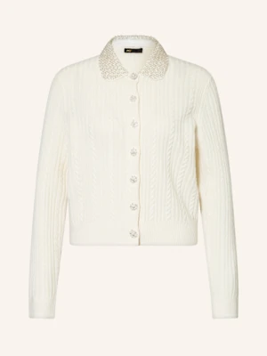 Maje Kardigan Z Ozdobnymi Kamykami weiss