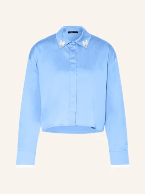 Maje Koszula Cavastrass Z Odpinanymi Broszkami blau