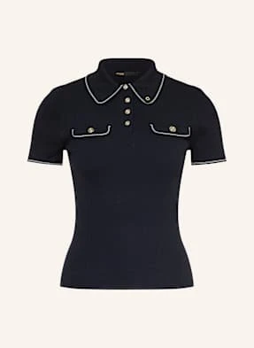 Maje Koszulka Polo Z Dzianiny blau