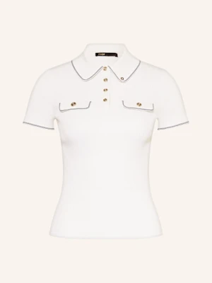Maje Koszulka Polo Z Dzianiny weiss