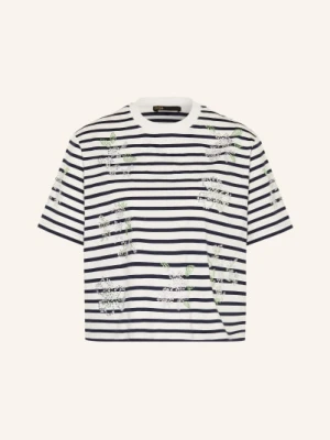 Maje Koszulka Z Kamieniami Ozdobnymi blau