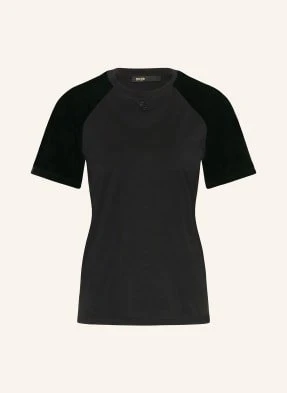 Maje Koszulka Z Mieszanki Materiałów schwarz