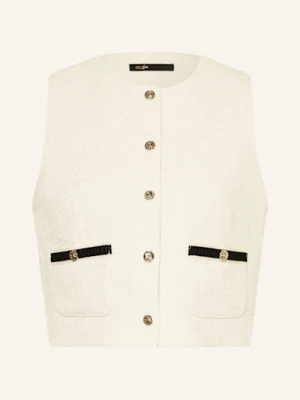 Maje Krótka Kurtka Z Bouclé Z Błyszczącą Przędzą weiss