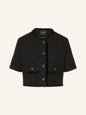 Maje Kurtka Bouclé Z Kamieniami Ozdobnymi I Błyszczącą Przędzą schwarz