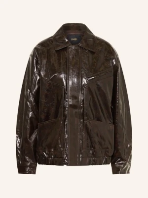 Maje Kurtka Imitująca Skórę braun