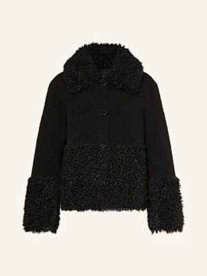 Maje Kurtka Pluszowa schwarz