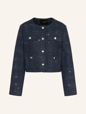 Maje Kurtka Z Brokatową Nicią I Cekinami blau