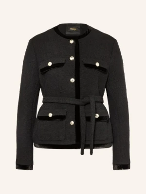 Maje Kurtka Z Tweedu schwarz