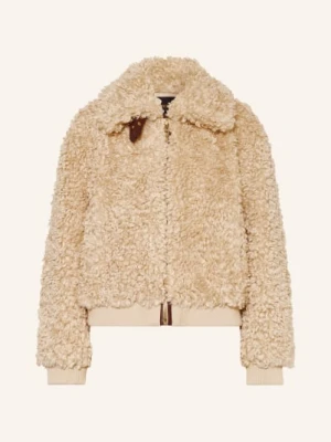 Maje Kurtka Ze Sztucznego Futra beige