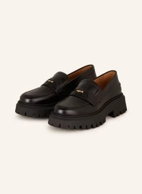 Maje Loafersy Na Platformie schwarz