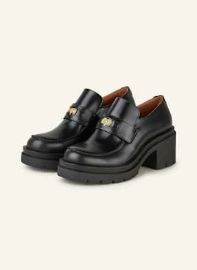 Maje Loafersy Na Platformie schwarz