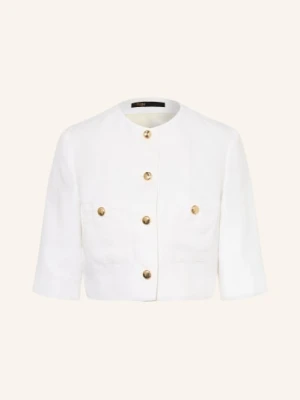 Maje Marynarka Z Lnem I Rękawami 3/4 weiss