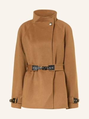 Maje Płaszcz Wełniany beige