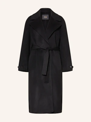 Maje Płaszcz Wełniany schwarz