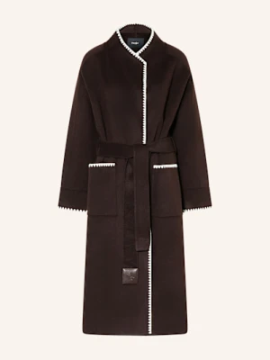 Maje Płaszcz Z Odpinanym Szalem braun