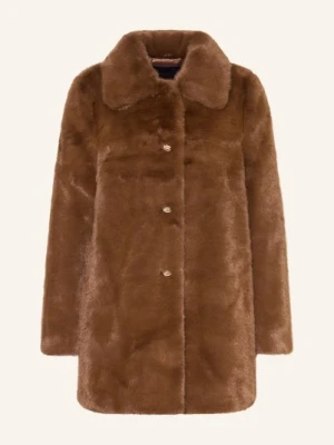 Maje Płaszcz Ze Sztucznego Futra braun