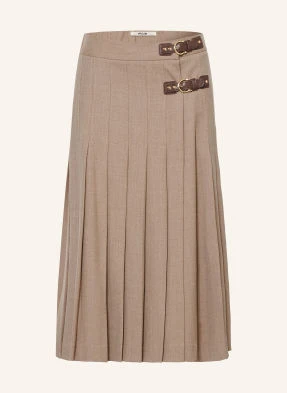 Maje Plisowana Spódnica beige