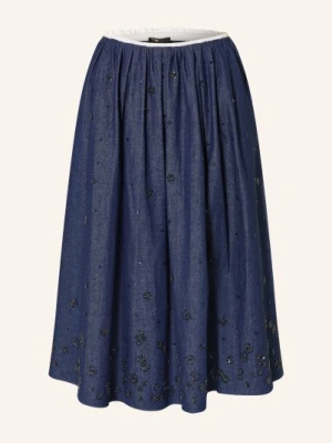 Maje Spódnica Jeansowa Z Cekinami blau