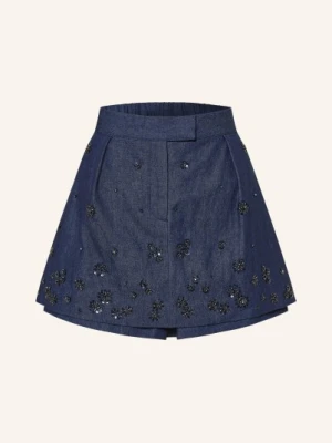 Maje Spódniczka Jeansowa Z Cekinami blau