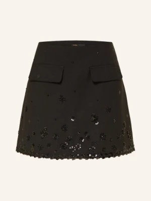Maje Spódniczka Z Cekinami schwarz