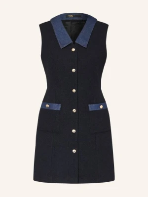 Maje Sukienka Bouclé blau