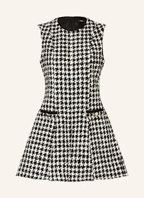 Maje Sukienka Bouclé schwarz