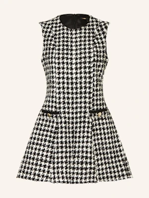 Maje Sukienka Bouclé schwarz