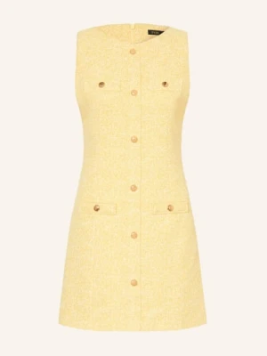 Maje Sukienka Bouclé Z Błyszczącą Przędzą gelb