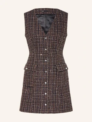 Maje Sukienka Etui Ribowna Z Bouclé braun