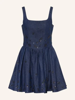 Maje Sukienka Jeansowa Z Cekinami blau