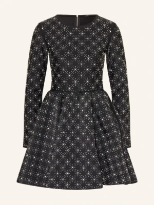 Maje Sukienka Koktajlowa Z Kamieniami Ozdobnymi schwarz